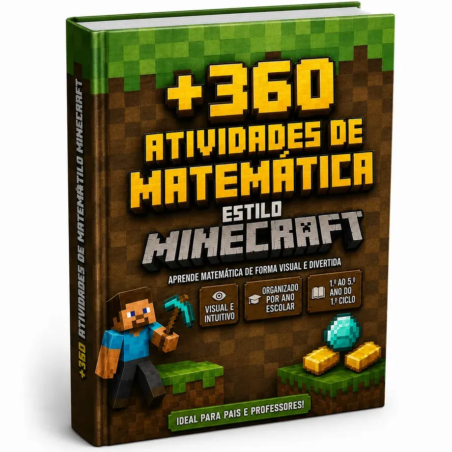 Livro +360 atividades de matemática ao estilo Minecraft